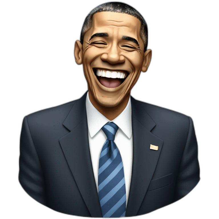 Obama laughing emoji