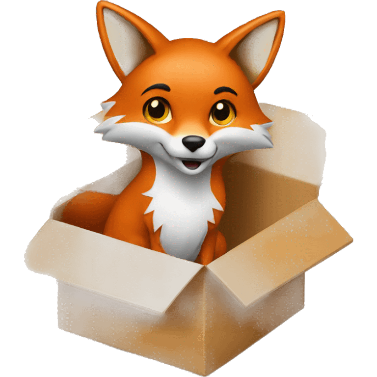 Fox in a box  emoji