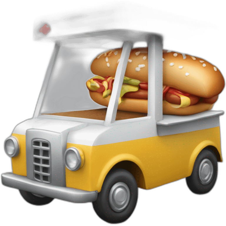 Carrito ambulante para la venta de hot dogs y hamburguesas qué lleva por nombre  NURSE emoji