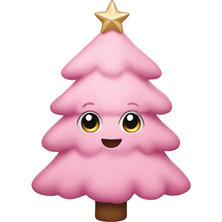 Cute light pink kerstboom  emoji