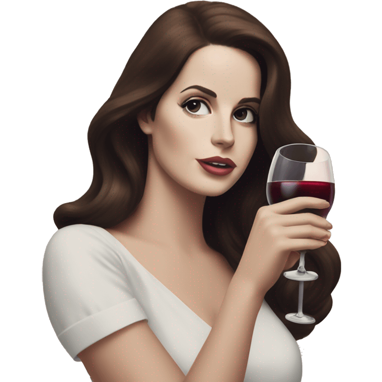 lana del rey drinking wine emoji