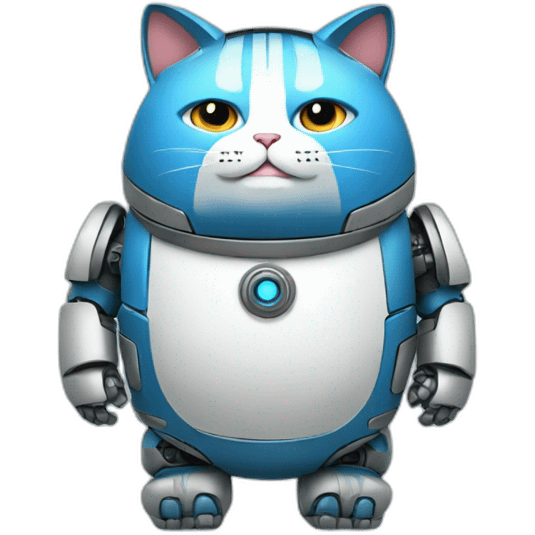 fat cat blue robot emoji