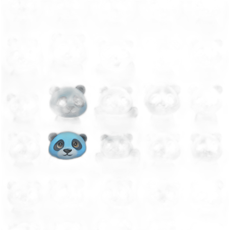 Blue panda emoji