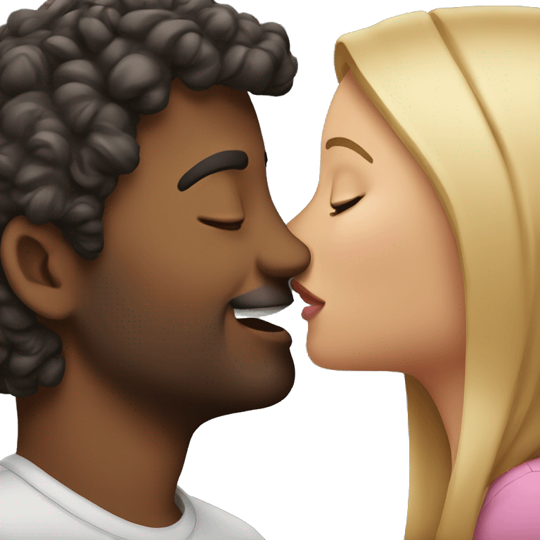 Girl kissing husband  emoji