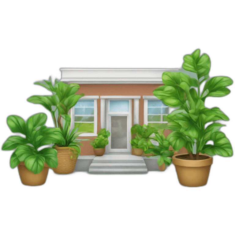 Local bureau avec plantes emoji