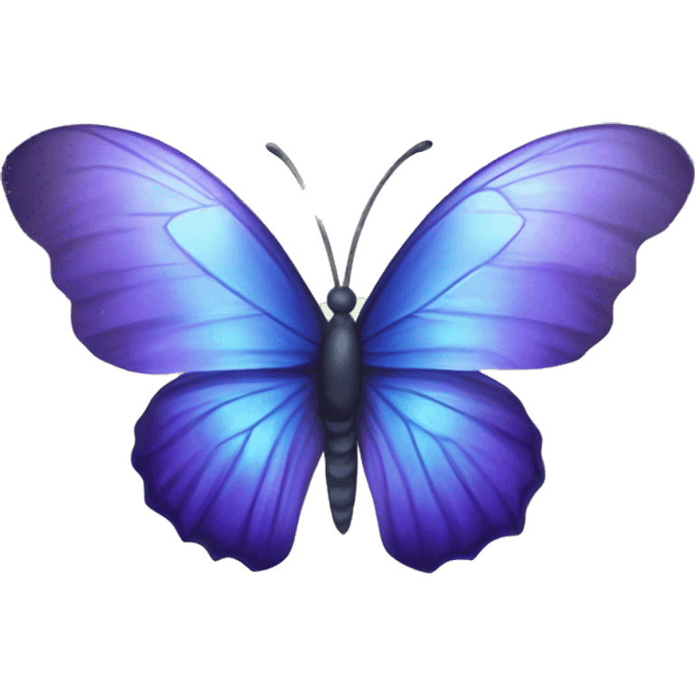 blue violet butterfly inside a orb intuition magical wings dreams emoji