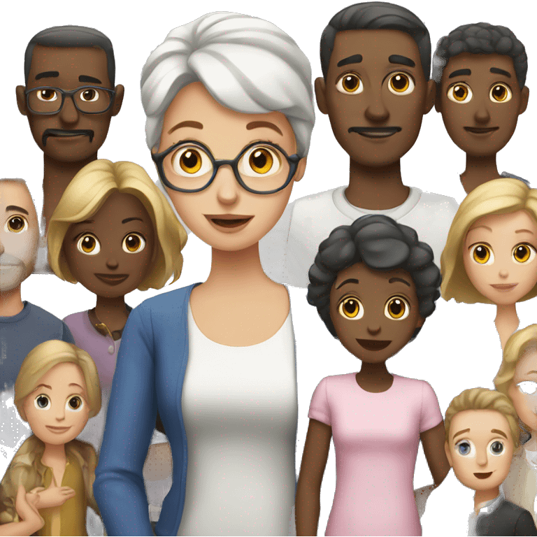 modern french family emoji