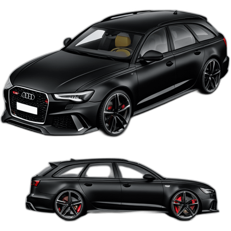 audi rs6 full blackcat emoji