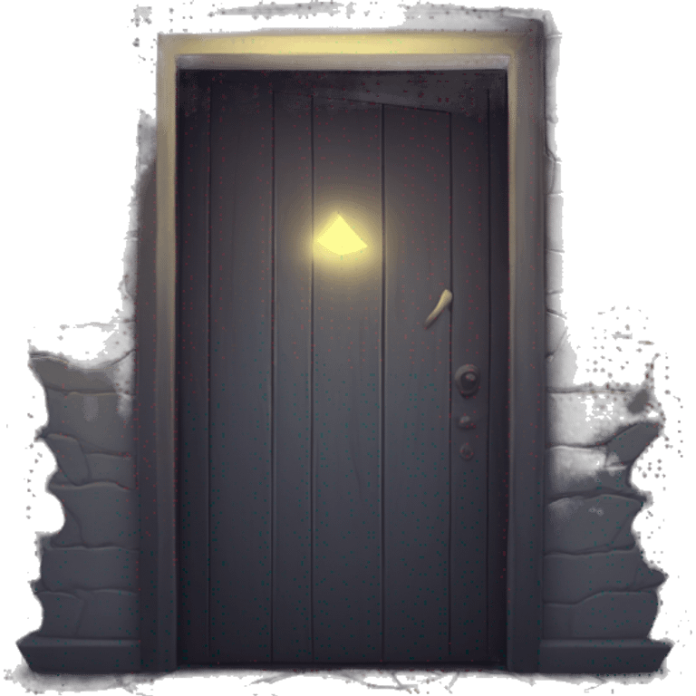 statick creepy door creepy glow emoji