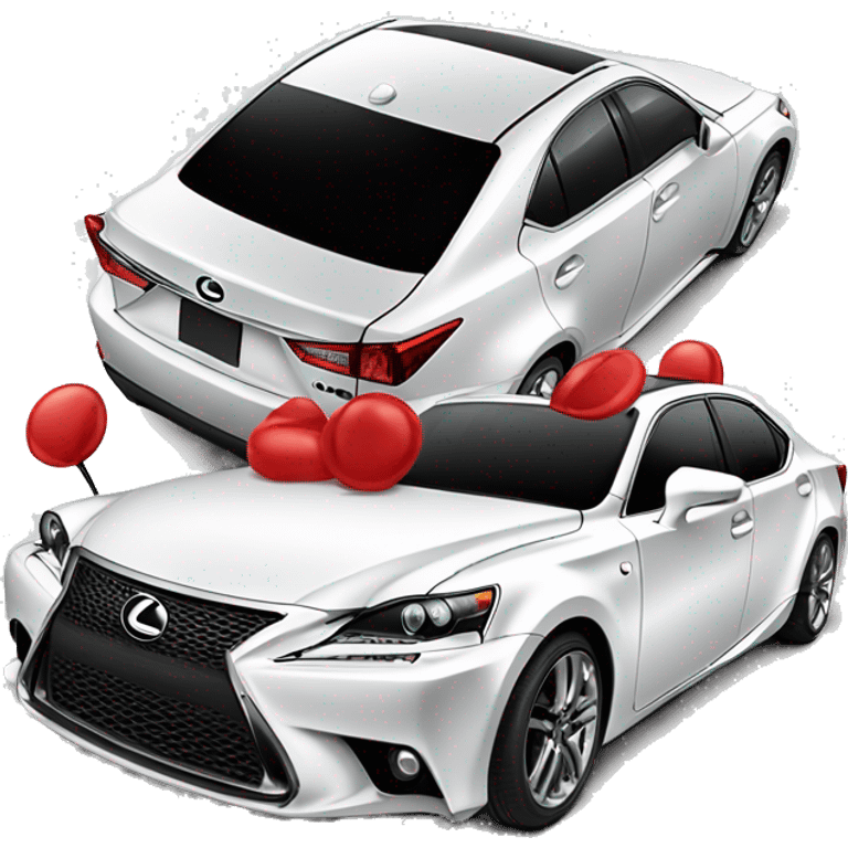 2016 white Lexus is red seats emoji