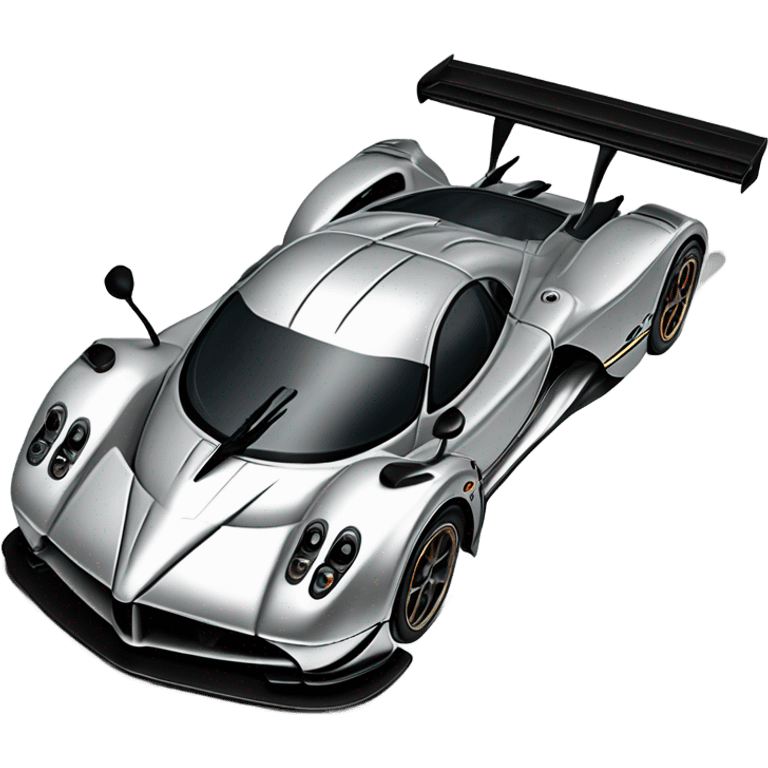 Silver Pagani Zonda race car  emoji