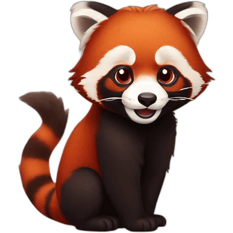 Red panda done with life emoji