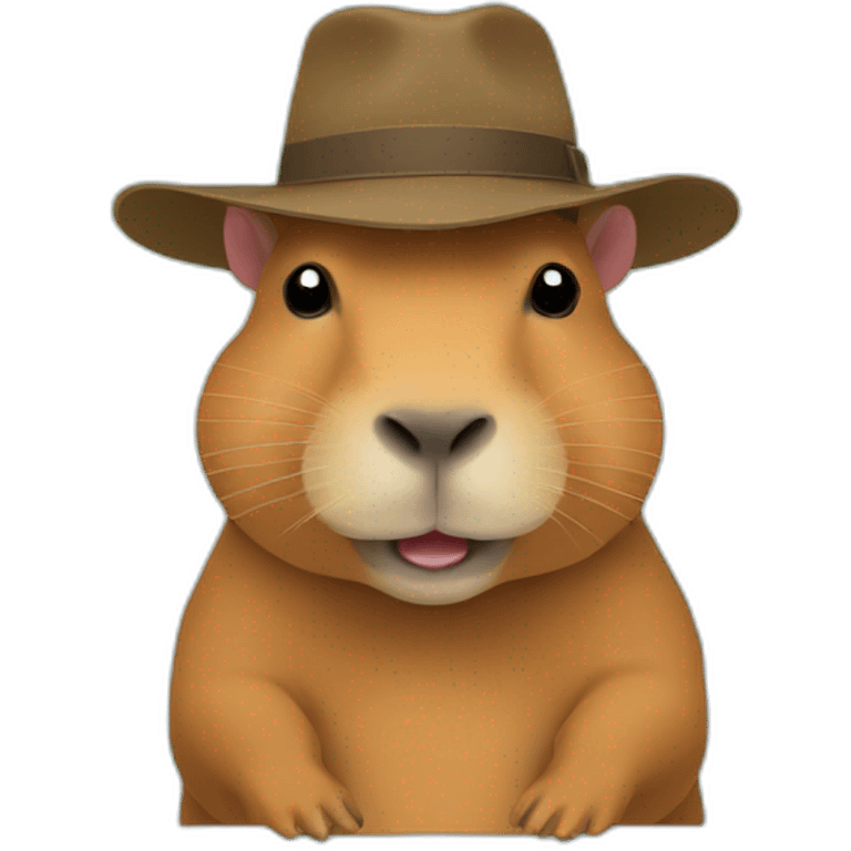 Capybara with hat emoji