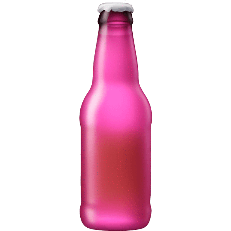 Pink beer bottle emoji