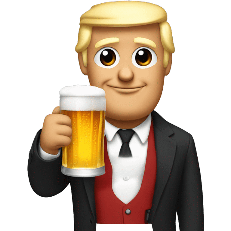 Trump holding a beer  emoji