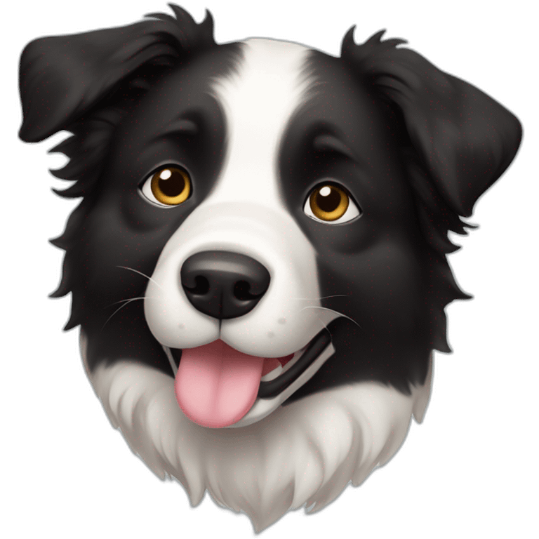 chubby puppy border collie called benito emoji