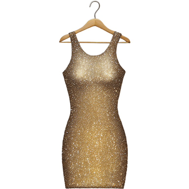 sparkly short bodycon dress on hanger emoji