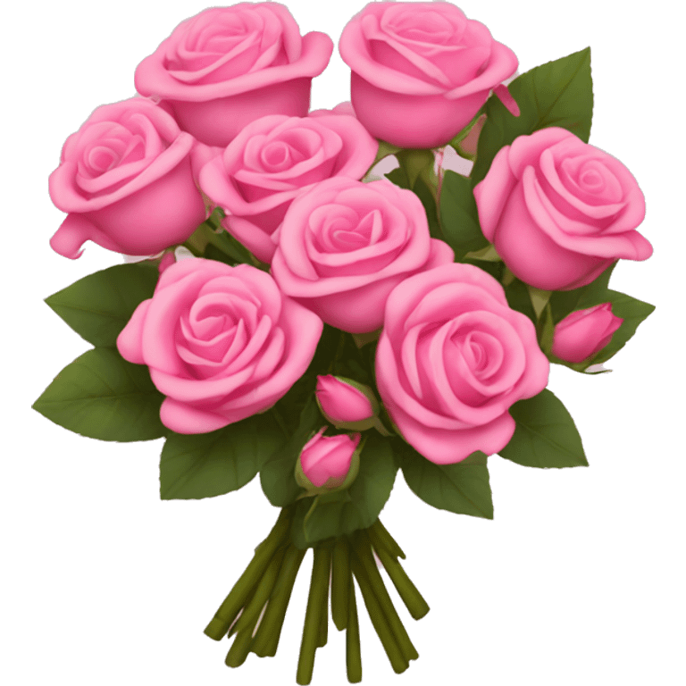 Pink bouquet of roses emoji