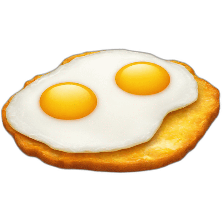 fried egg with face emoji