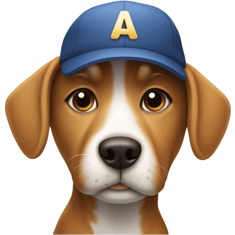 dog wearing a cap emoji