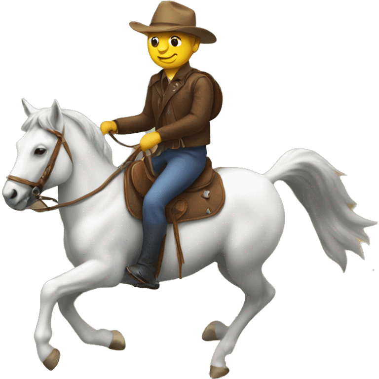 a cat riding a horse emoji