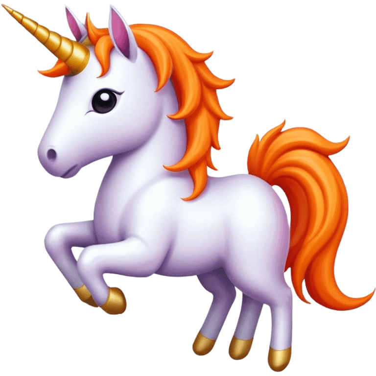 Orange unicorn emoji