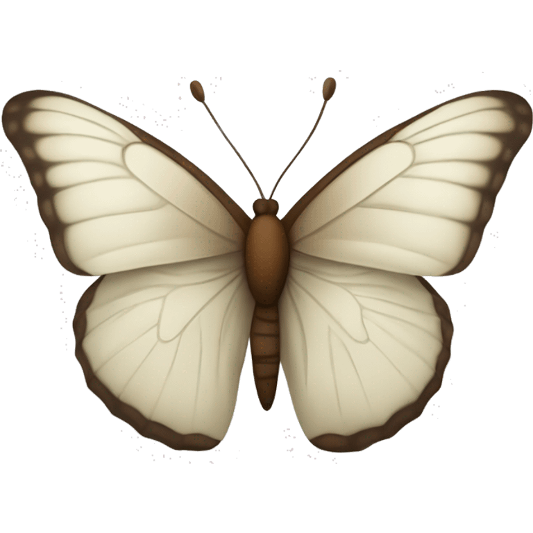 All White butterfly with just a brown torso  emoji