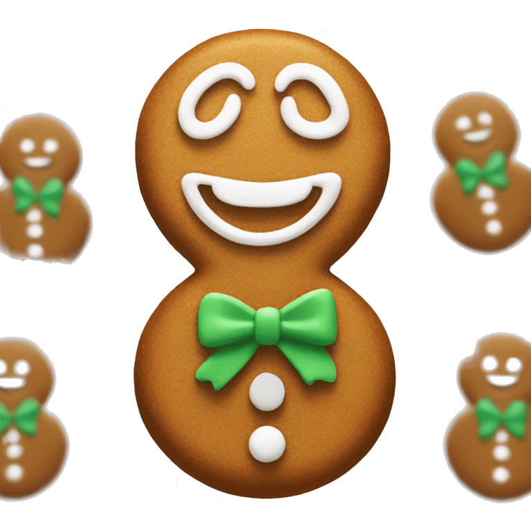 make a gingerbread man with a bow emoji