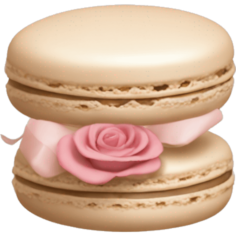 Macaron rose et beige aesthetic emoji