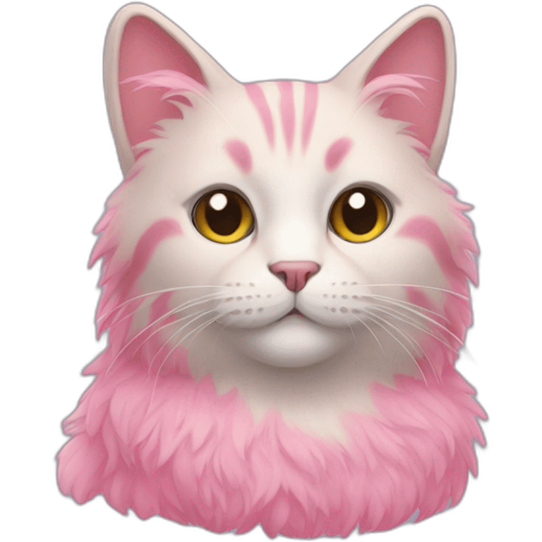 Cat with pink fur emoji