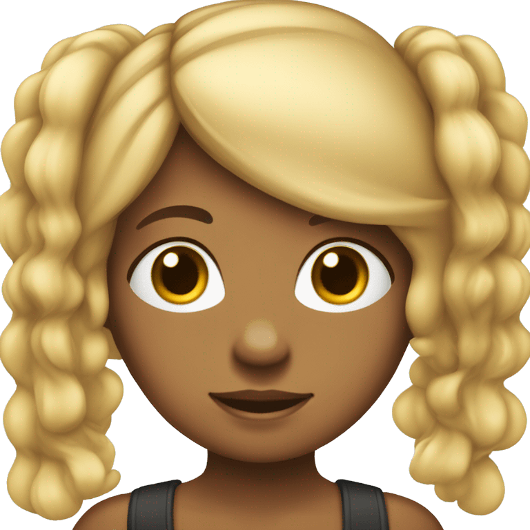 Criança menina pele branca cabelo castanho liso usando coroa emoji