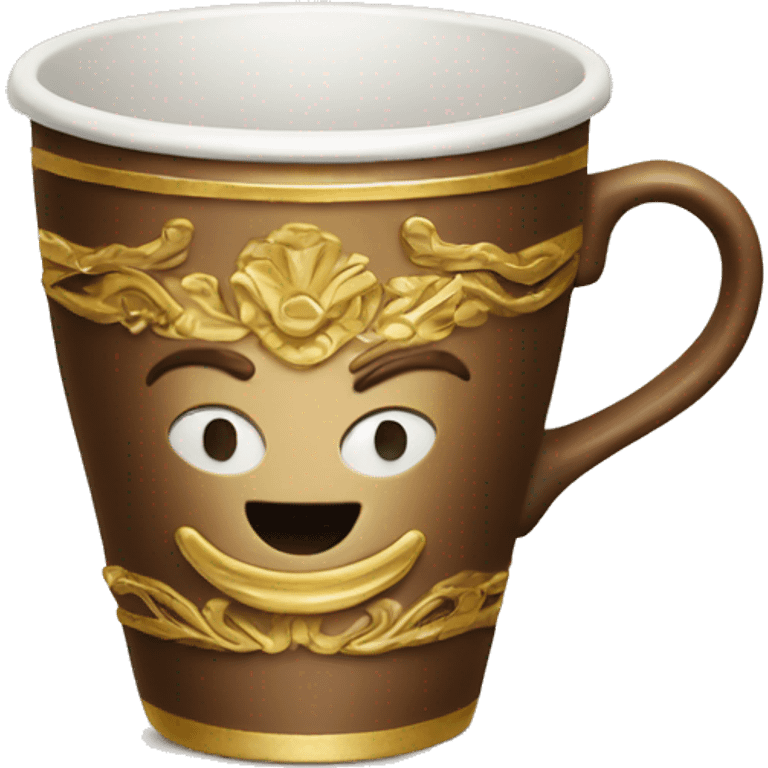 Vintage Coffee Cup with gold Details emoji