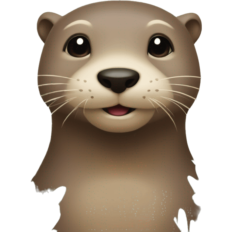 "Otter with flowers and good vibes." emoji