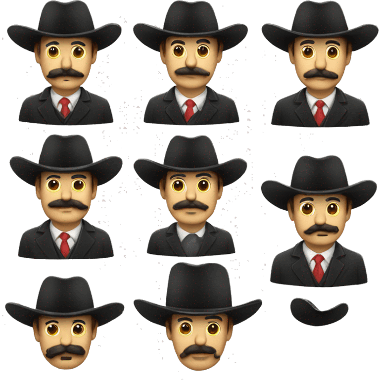 señor con bigote y sombrero emoji