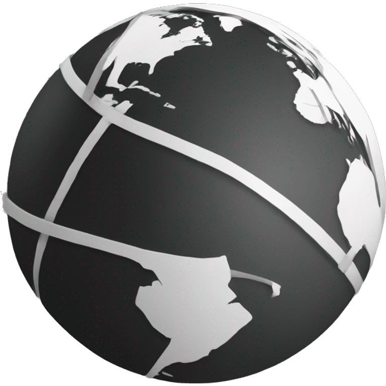 black and white globe emoji