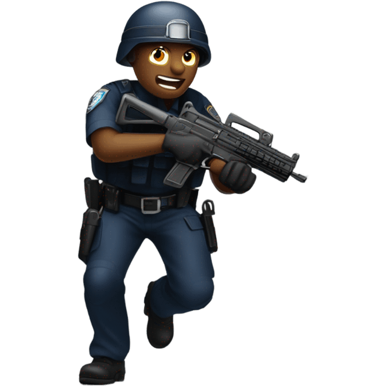 Police Officer breaching door emoji