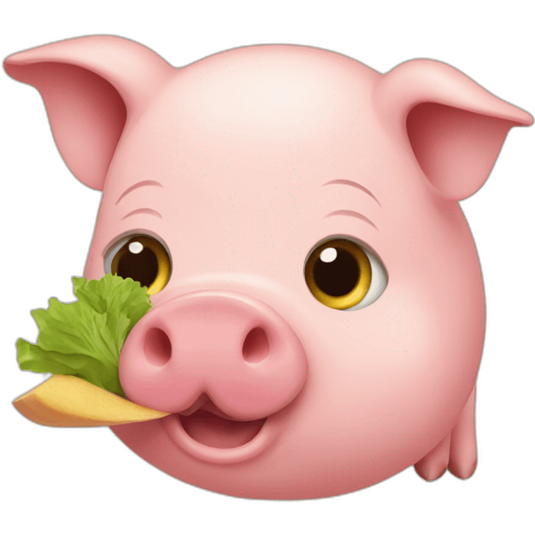 pig eating emoji