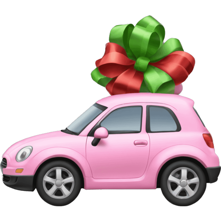 Create me a Christmas light pink car emoji