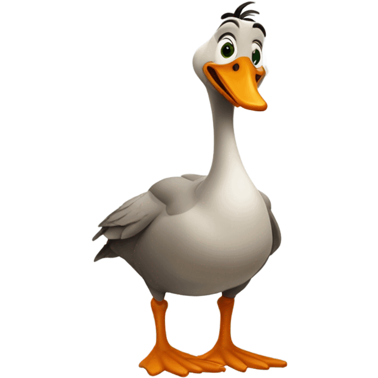 A silly goose  emoji