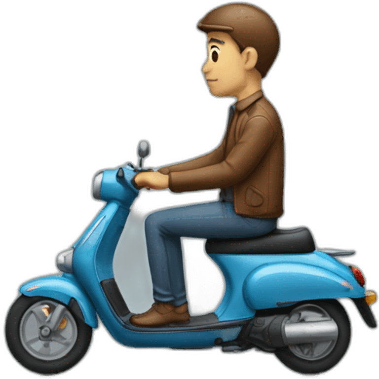 Homme sur un scooter emoji