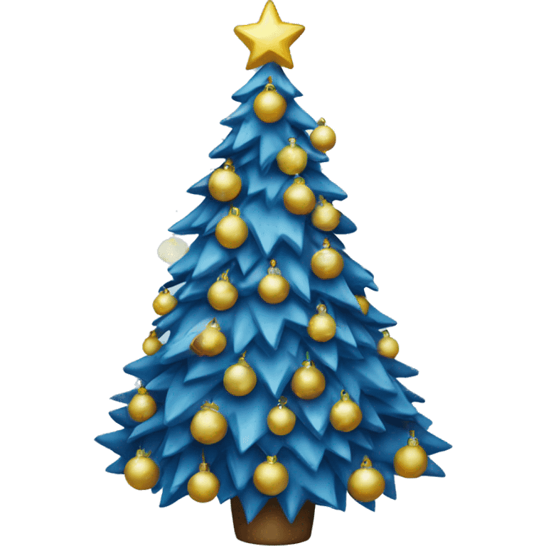 Blue Christmas tree emoji