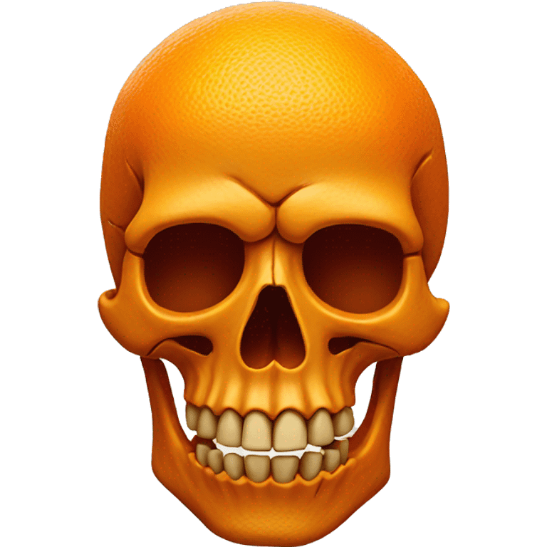 Skull made of Orange emoji