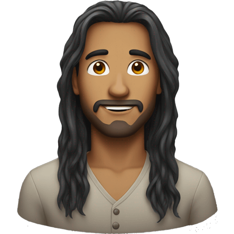 A guy with long hair emoji