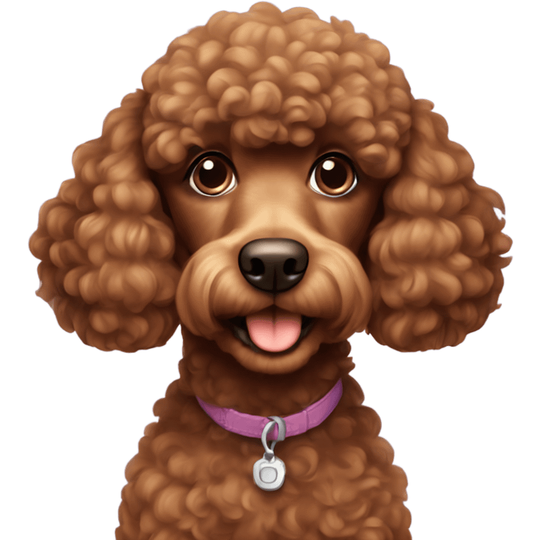 Brown poodle dog emoji