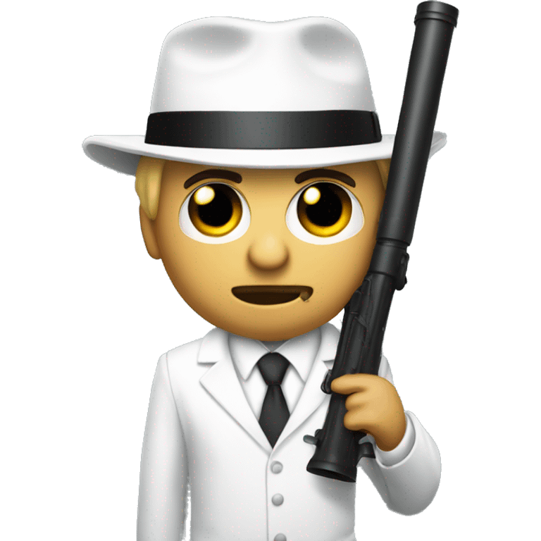 white suit mafia with bazooka emoji