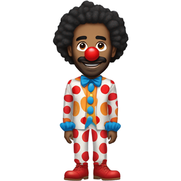 Donald glover dressed as a clown emoji