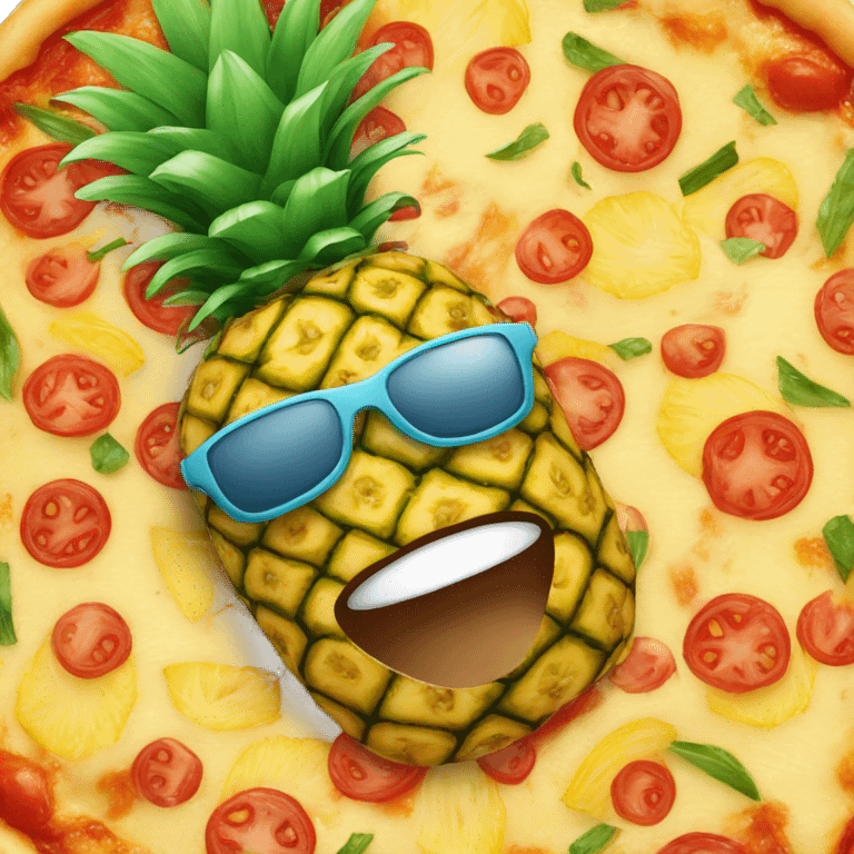 Pineapple on pizza emoji