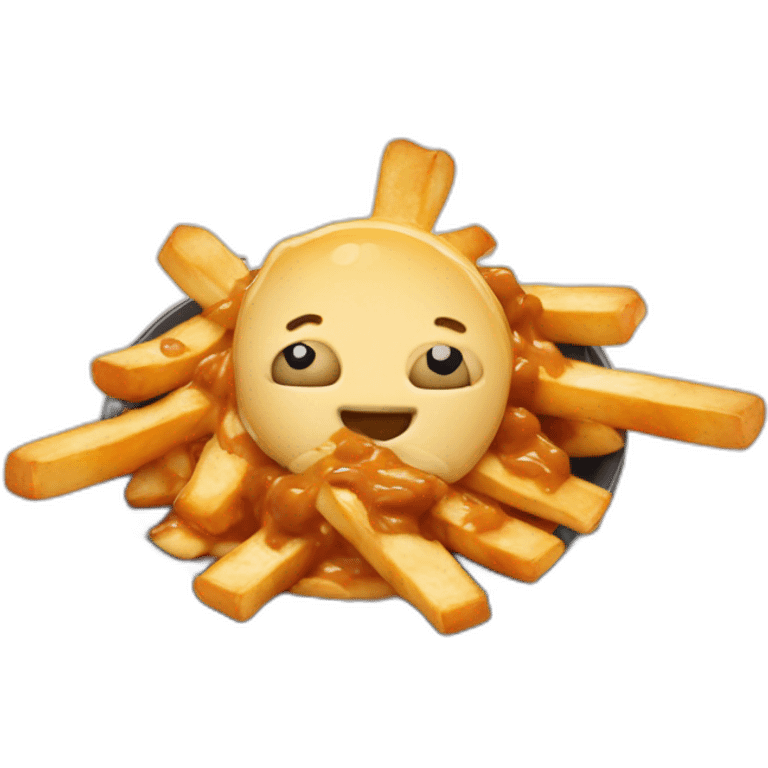 Poutine qui mange une poutine  emoji