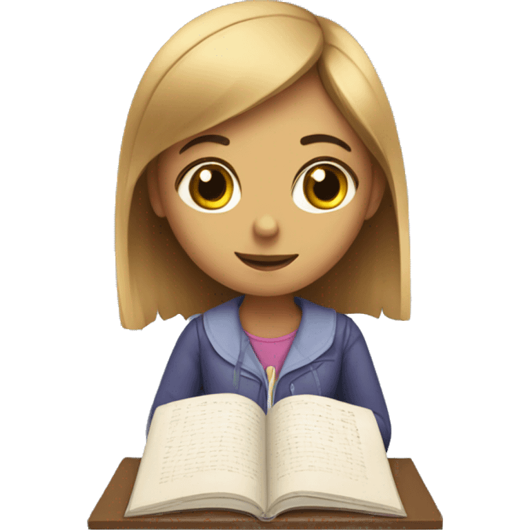 Girl studying geometry  emoji