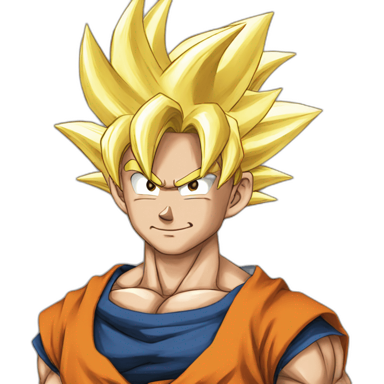 Goku base form, smiling emoji